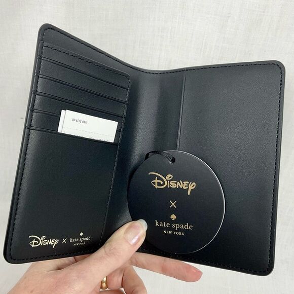 Beauty and the Beast Passport Holder Disney Kate Spade in Black/Gold New - Picture 6 of 8